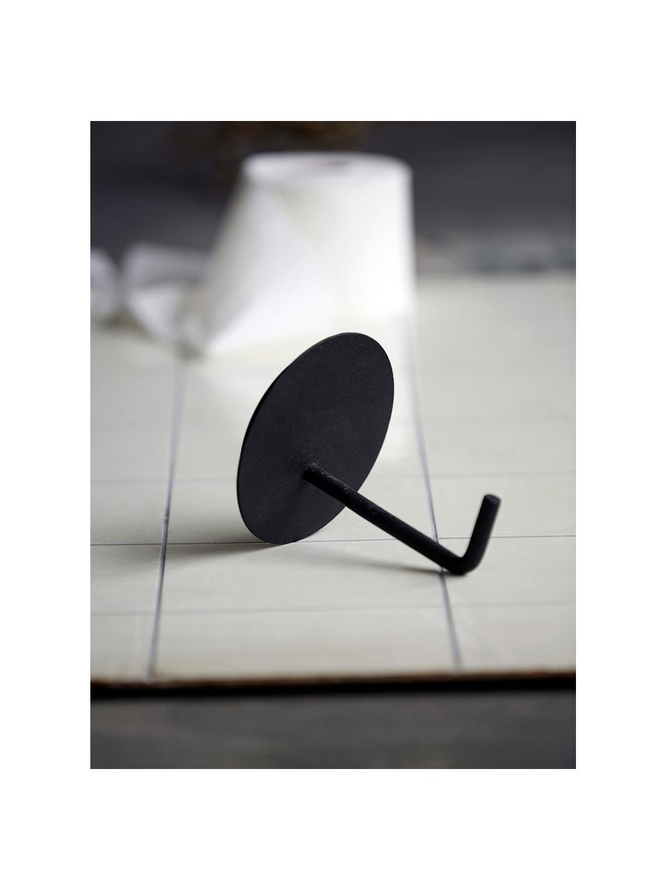 Metall-Toilettenpapierhalter Lema zur Wandbefestigung, Aluminium, beschichtet, Schwarz, Ø 13 x T 12 cm
