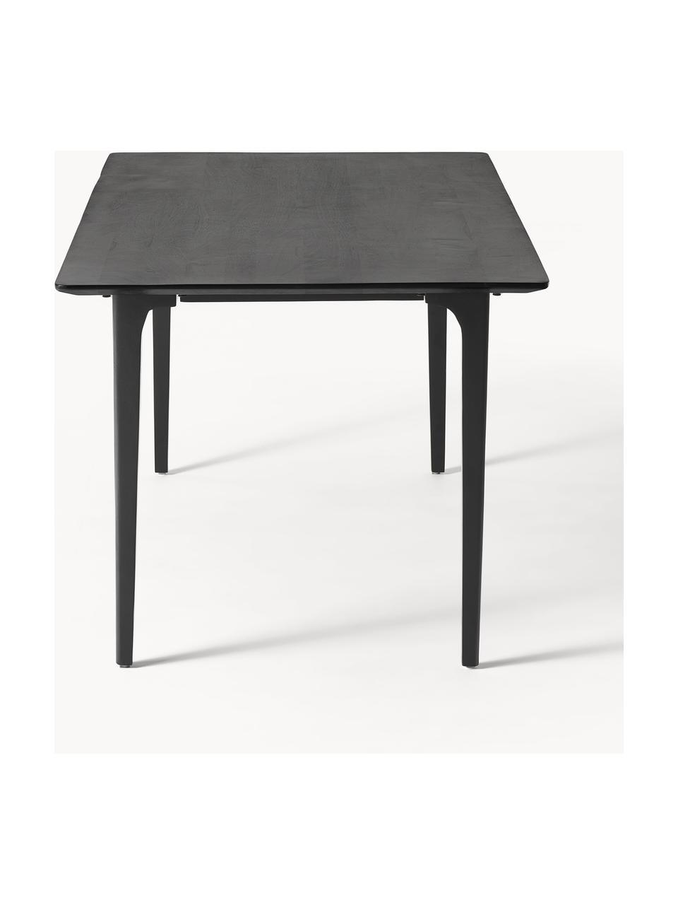 Mesa de comedor de madera de mango Archie, tamaños diferentes, Madera de mango maciza pintada

Este producto está hecho de madera de origen sostenible y con certificación FSC®., Madera de mango pintada de negro, An 180 x F 90 cm