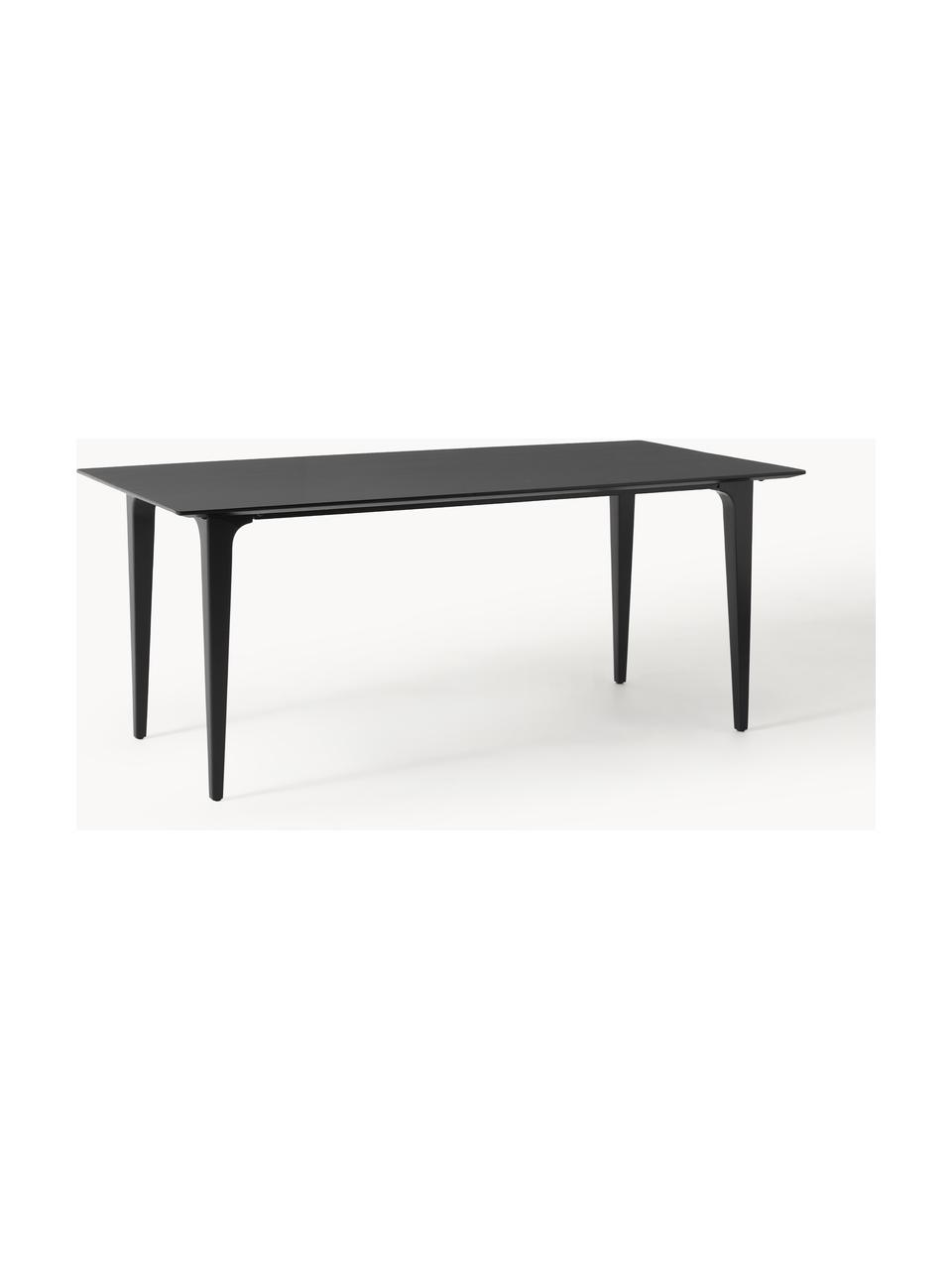 Mesa de comedor de madera de mango Archie, tamaños diferentes, Madera de mango maciza pintada

Este producto está hecho de madera de origen sostenible y con certificación FSC®., Madera de mango pintada de negro, An 180 x F 90 cm