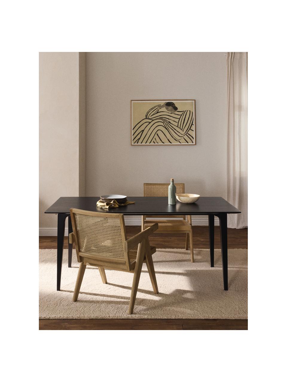 Tavolo in legno di mango Archie, varie misure, Legno massiccio di mango laccato

Questo prodotto è realizzato con legno di provenienza sostenibile e certificato FSC®, Legno di mango laccato nero, Larg. 180 x Prof. 90 cm