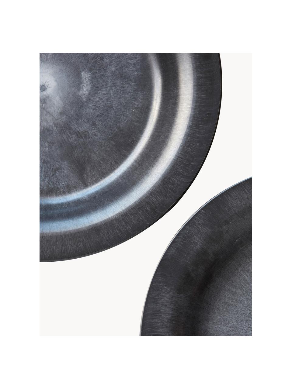 Mělké talíře Serveur, 4 ks, Pryskyřice, Černá, Ø 24 cm