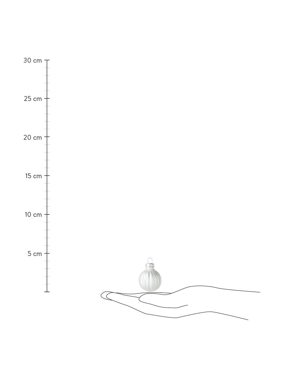 Sada vánočních ozdob Rib, Ø 3 cm, 12 dílů, Zimní bílá, Ø 3 cm