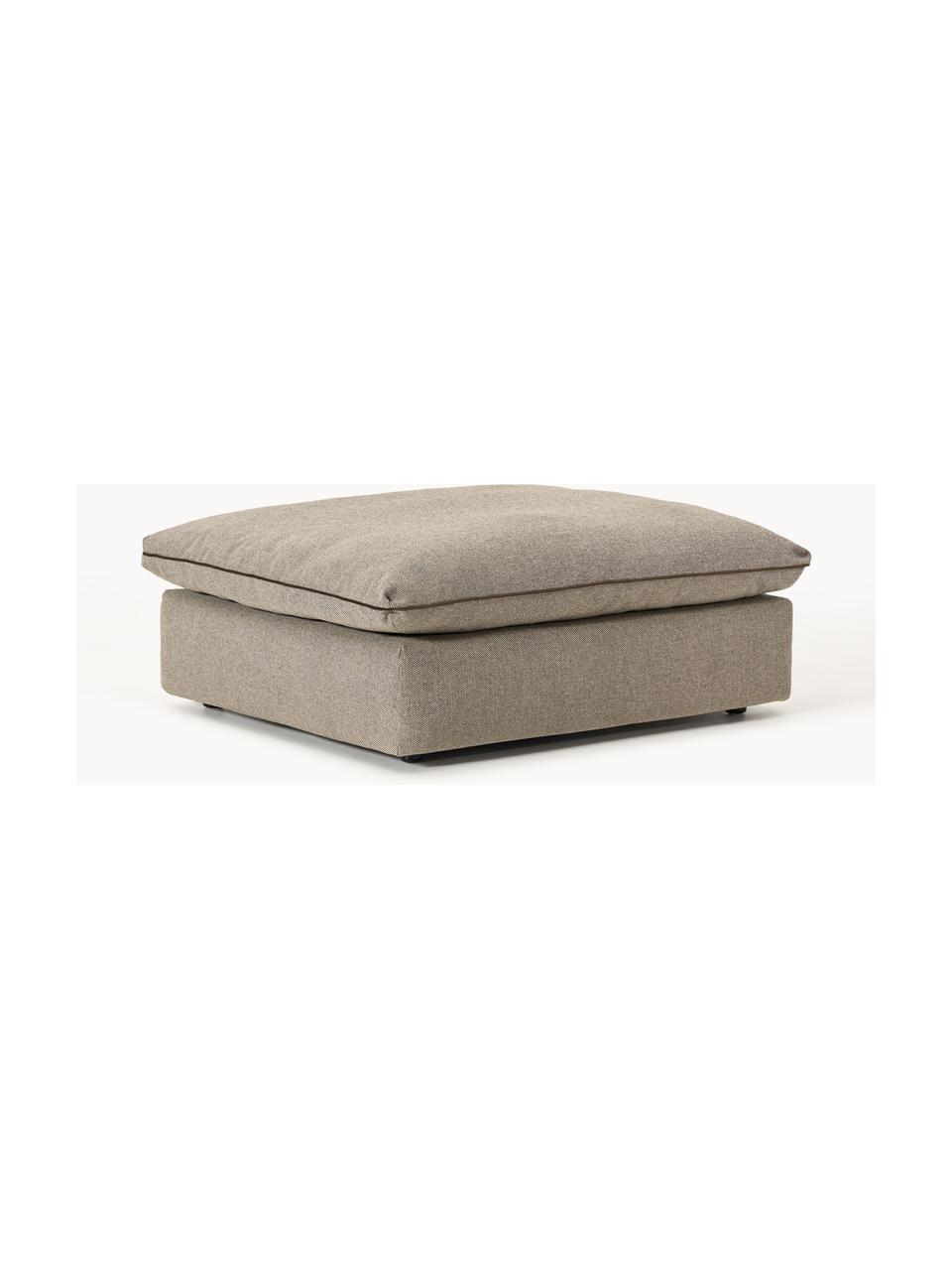 Hocker Felix, Bezug: 100 % Polyester Der strap, Gestell: Massives Kiefern- und Fic, Webstoff Greige, B 100 x T 110 cm