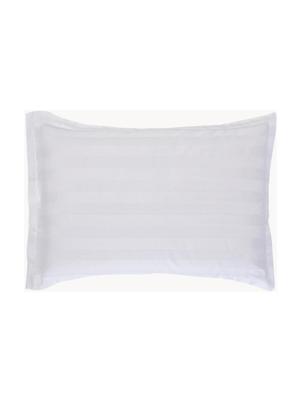 Taie d'oreiller 45x110 satin blanche Willa, 2 pièces, Blanc, larg. 50 x long. 70 cm (2 pièces)