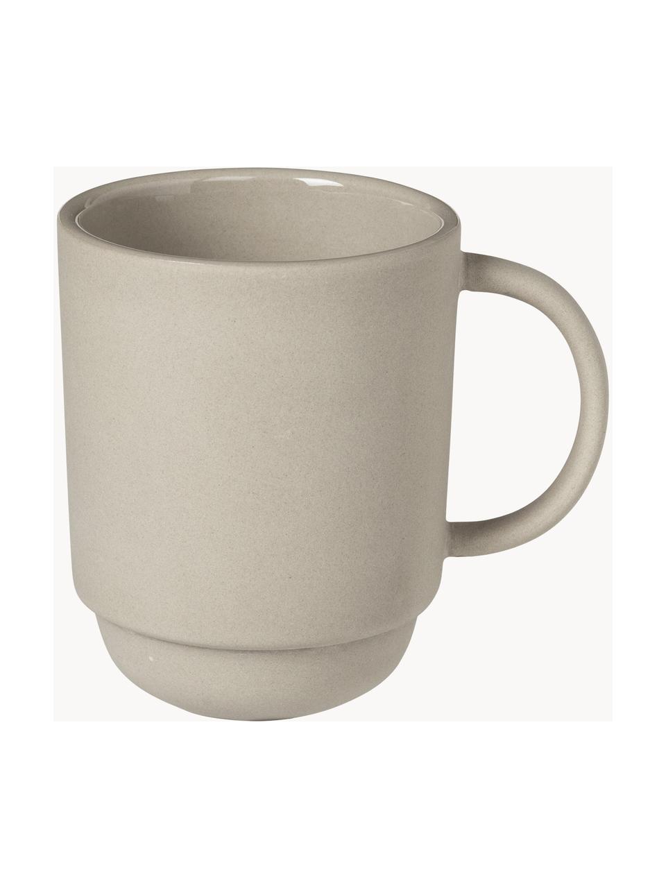 Mokken Nordic Bistro, 4 stuks, Keramiek, Beige, Ø 12 x H 11 cm, 300 ml