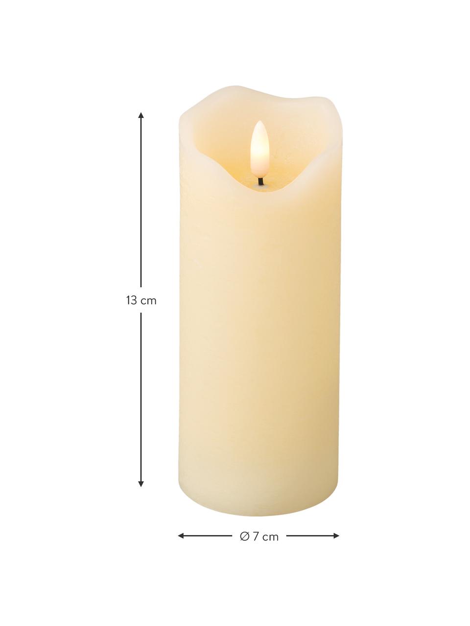 LED-kaarsen Bona, 2 stuks, Crèmewit, Crèmewit, Ø 7 cm, H 9 cm