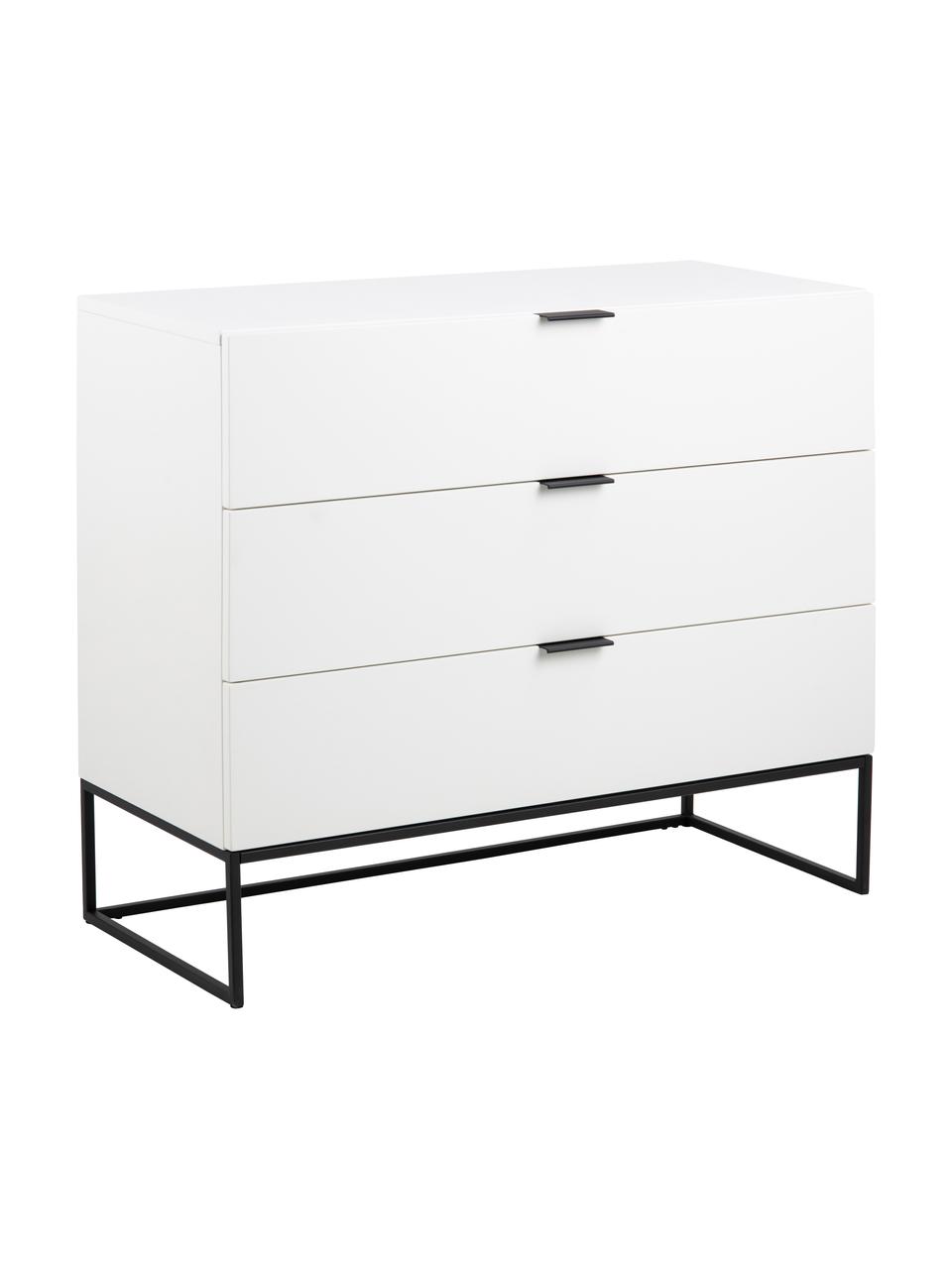 Commode blanche avec tiroirs Kobe, Blanc