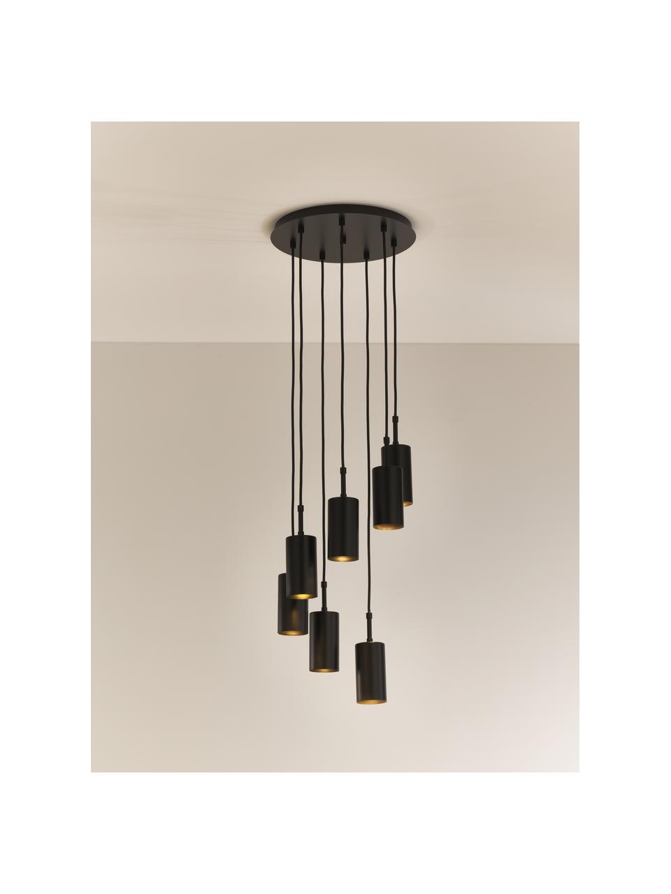 Závesná lampa Arvo, Čierna, Ø 38, V 3 cm