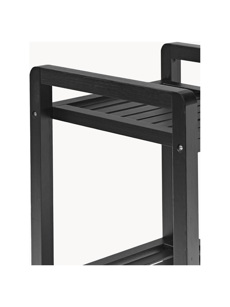 Mensola da bagno in bambù Kit, Pannello di fibra a media densità (MDF) con finitura in bambù

Questo prodotto è realizzato con legno di provenienza sostenibile e certificato FSC®., Nero, Larg. 31 x Alt. 95 cm