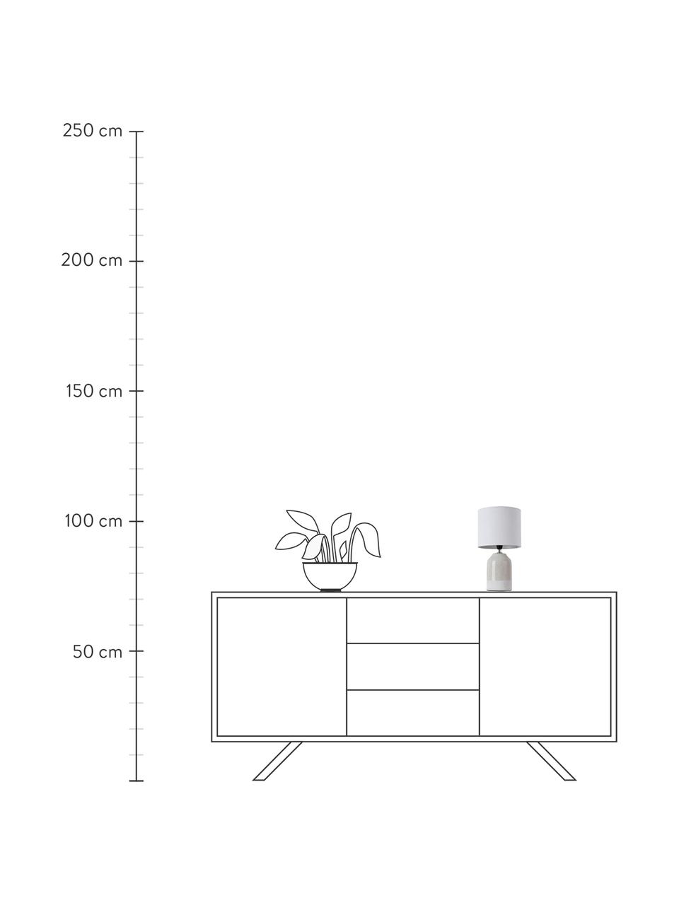 Petite lampe de chevet en céramique Sandy Glow, Beige, blanc, Ø 18 x haut. 33 cm