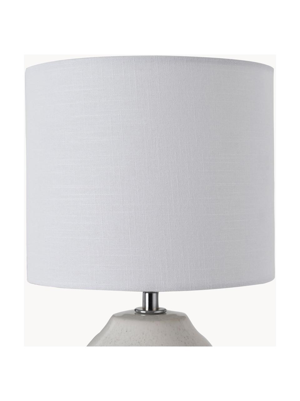 Petite lampe de chevet en céramique Sandy Glow, Beige, blanc, Ø 18 x haut. 33 cm