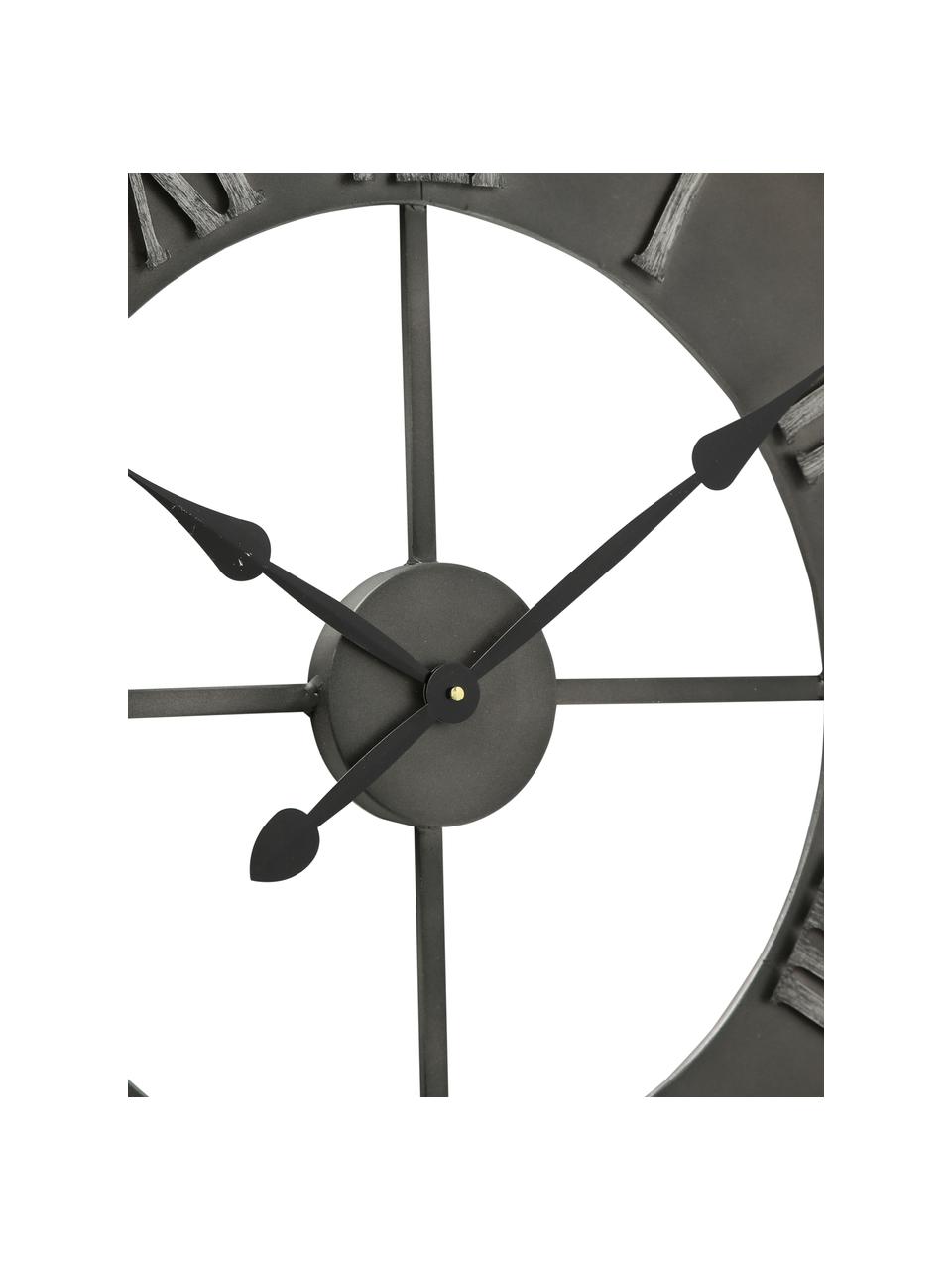 Reloj de pared Duro, Metal recubierto, Gris oscuro, Ø 78 cm