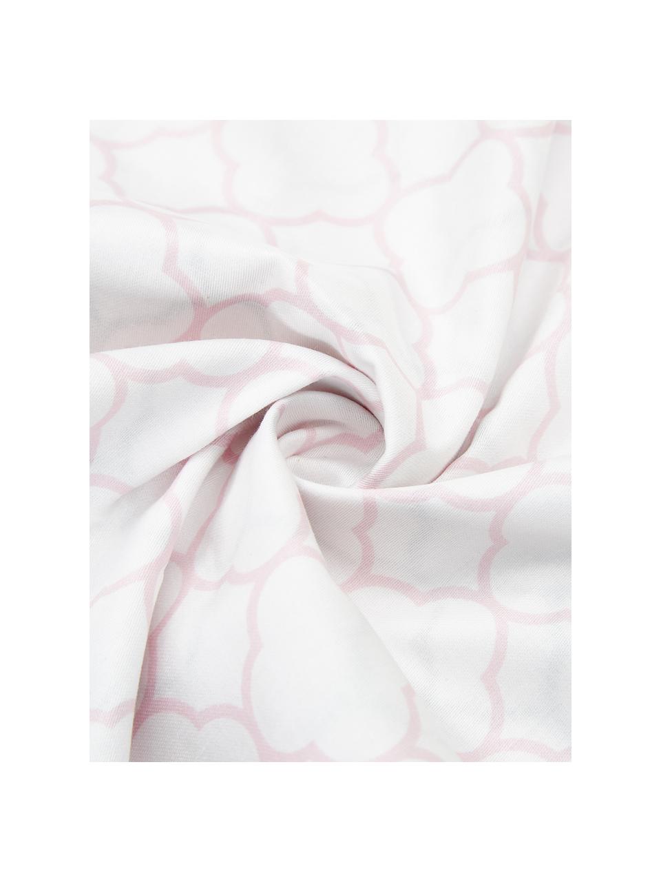 Baumwollsatin-Wendebettwäsche Mix & Match, Webart: Satin Baumwollsatin wird , Rosa, 135 x 200 cm + 1 Kissen 80 x 80 cm