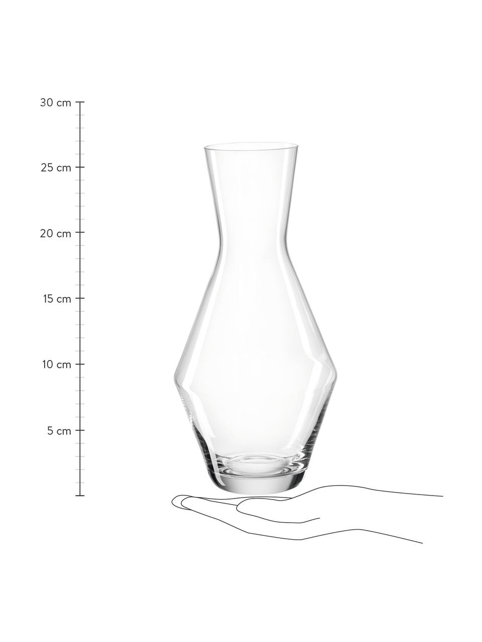 Carafe en cristal Puccini, 1,4 l, Cristal, Transparent, Ø 13 x haut. 29 cm