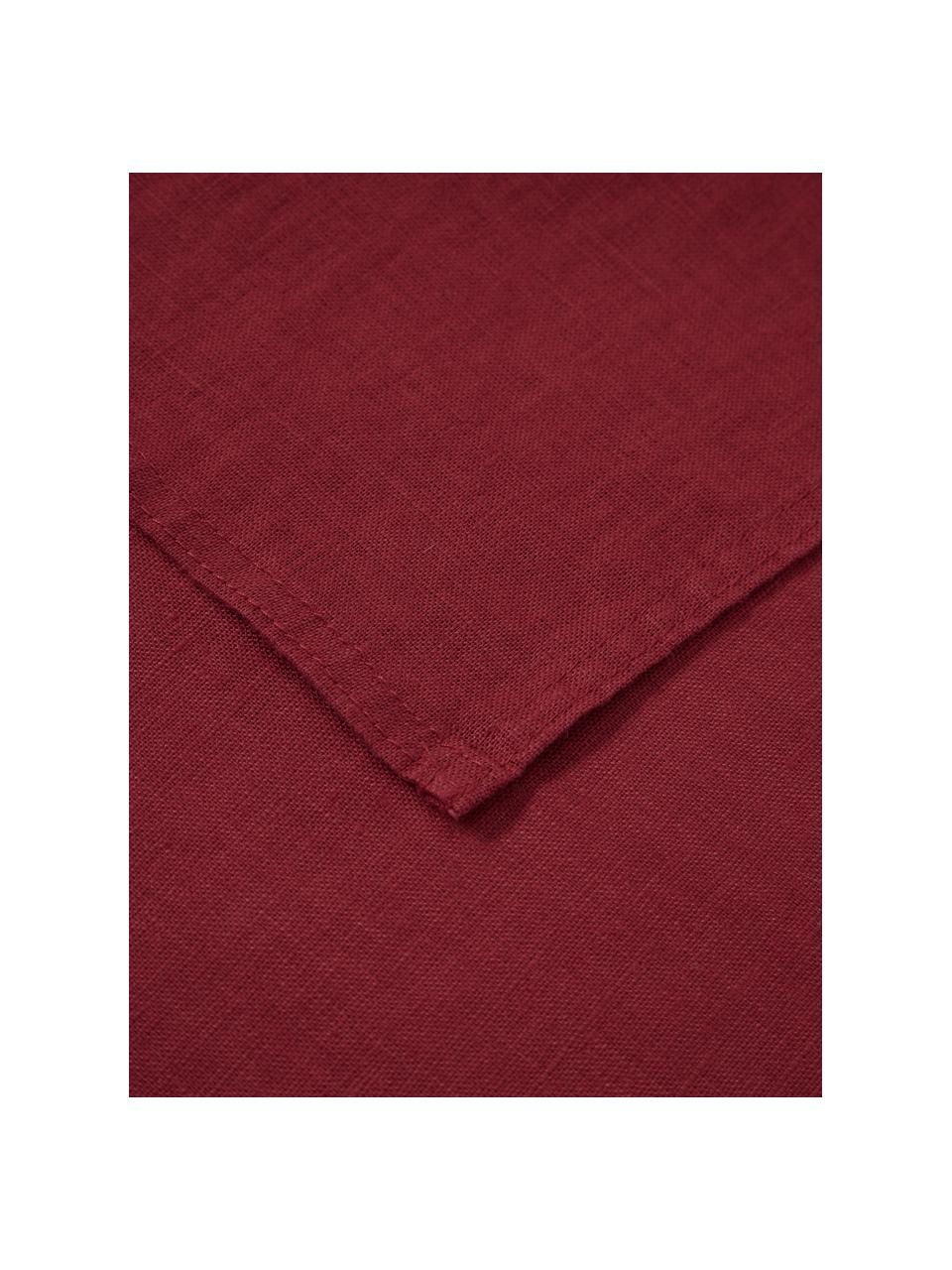 Servilletas de lino Pembroke, 2 uds., 100% lino, Rojo, An 42 x L 42 cm