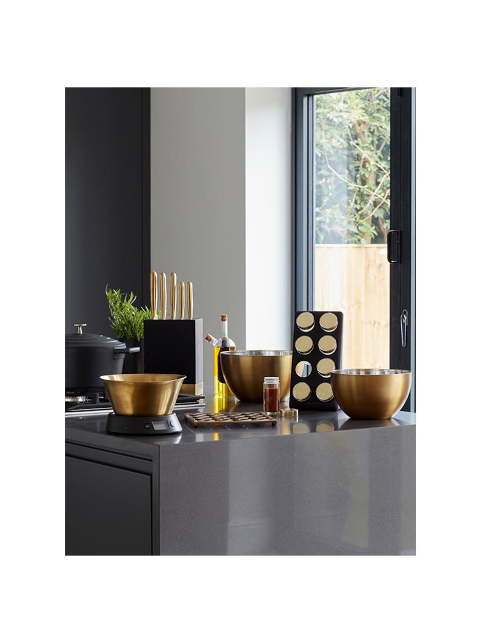Keukenweegschaal Master Class, Schaal: edelstaal, vermessingd Sc, Messingkleurig, zwart, Ø 26 x H 24 cm