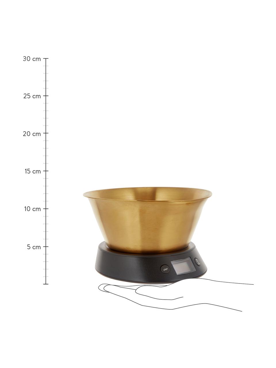 Balance de cuisine dorée Master Class, Laiton, noir, Ø 26 x haut. 24 cm