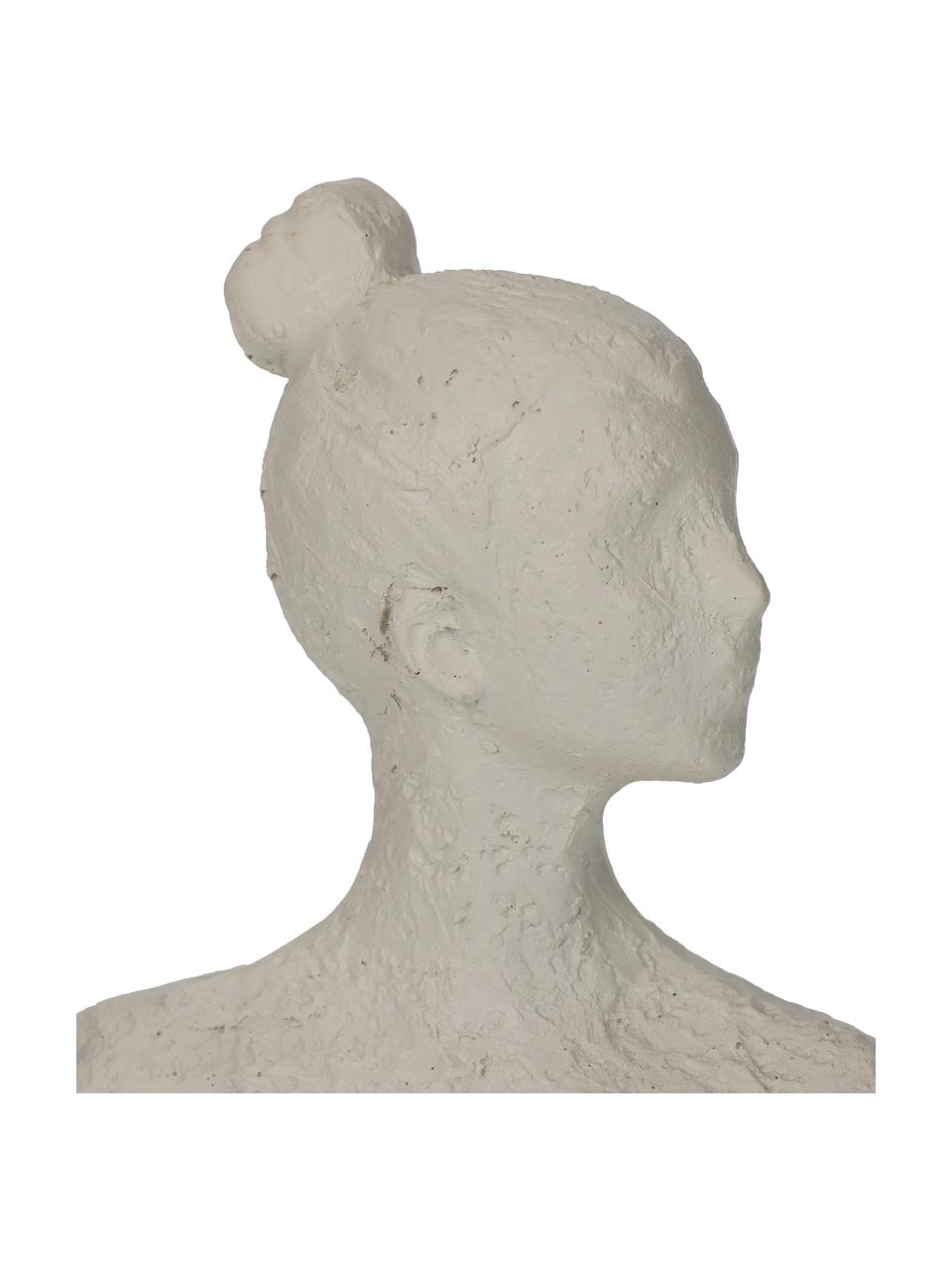 Decoratief object Yoga, Polyresin, Ivoorkleurig, B 18 x H 24 cm