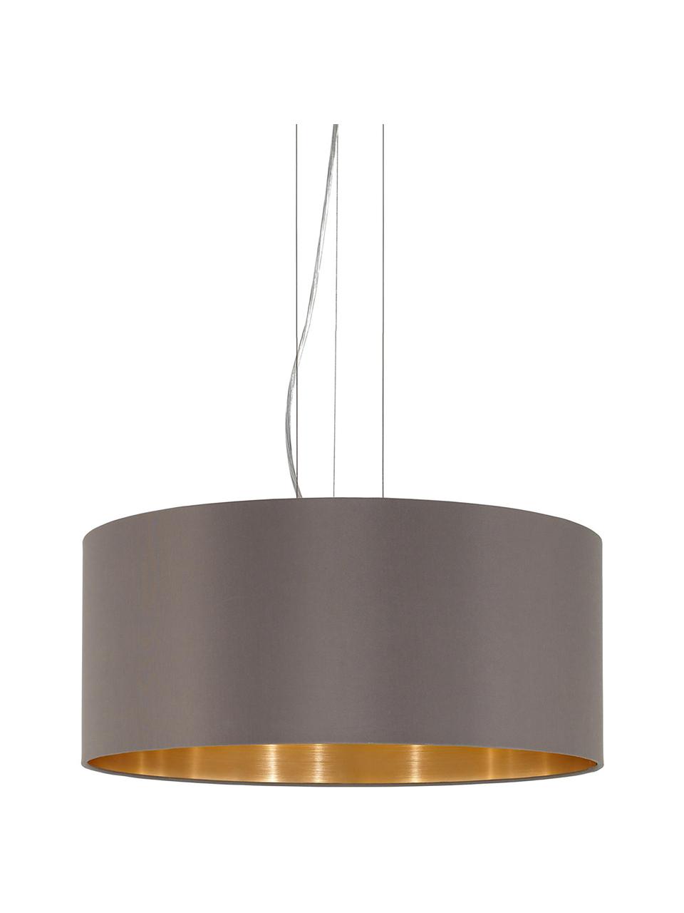 Závesná lampa Jamie, Sivá, odtiene zlatej, Ø 53 x V 24 cm
