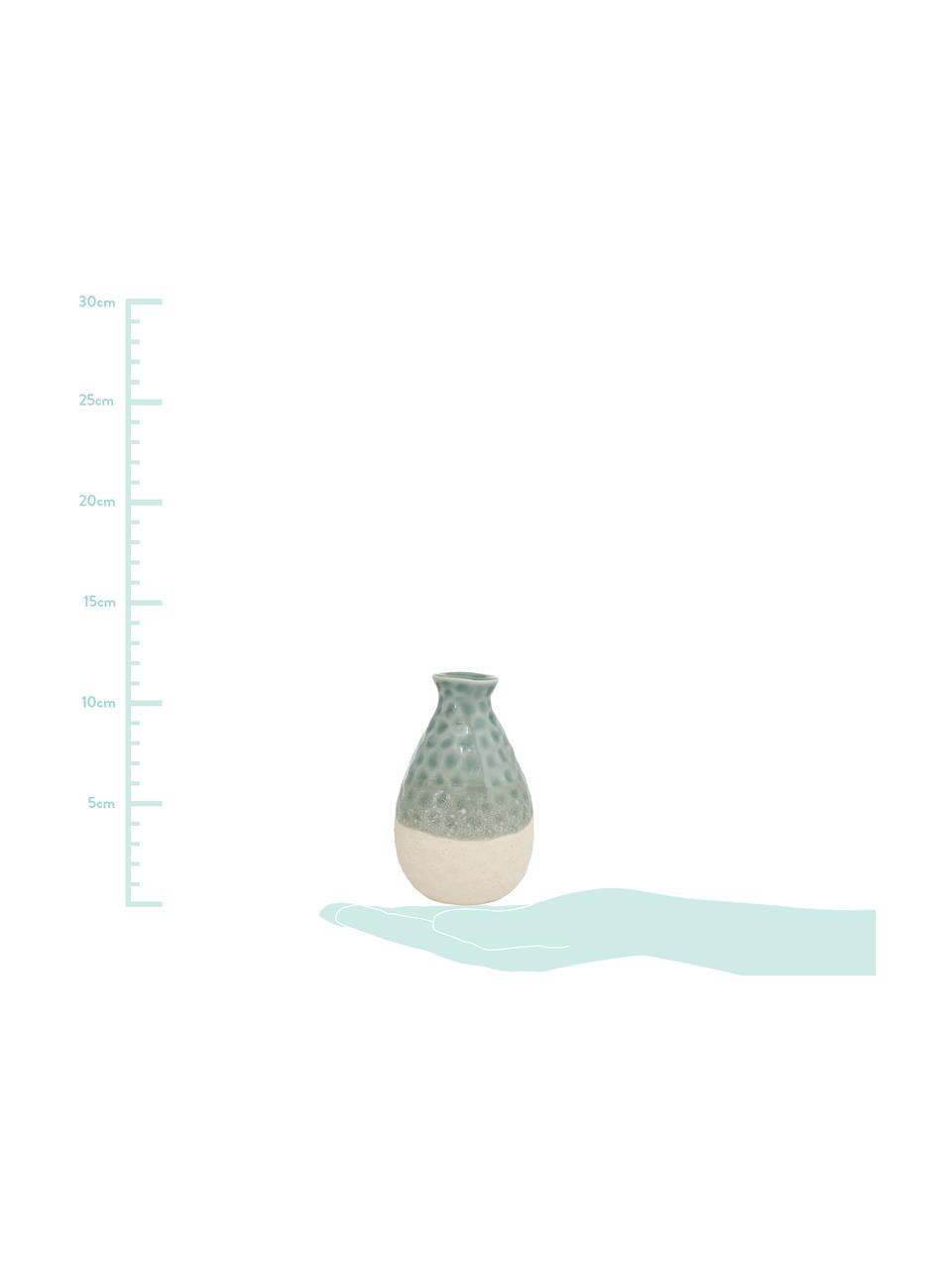 Petit vase Carney, 2 élém., Vert, beige