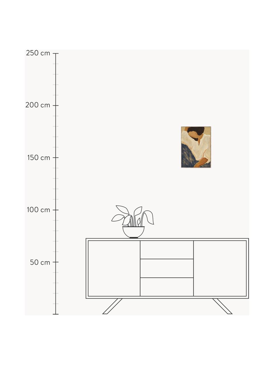 Plakát Silent Dreams, 210g matný papír Hahnemühle, digitální tisk s 10 barvami odolnými vůči UV záření, Odstíny béžové, šedomodrá, Š 50 cm, V 70 cm