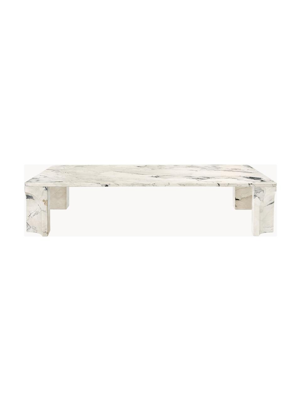 Tavolino in pietra calcarea Doric larg. 140 cm, Calcare, Pietra calcarea beige chiaro, tonalità grigie, Larg. 140 x Prof. 80 cm