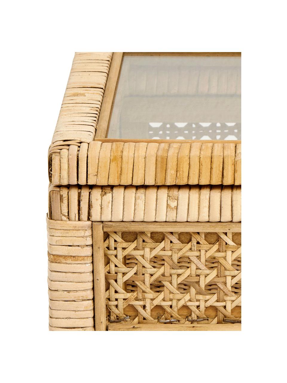 Caja Granell, Caja: bambú, Tapa: vidrio, Bambú, An 37 x Al 11 cm