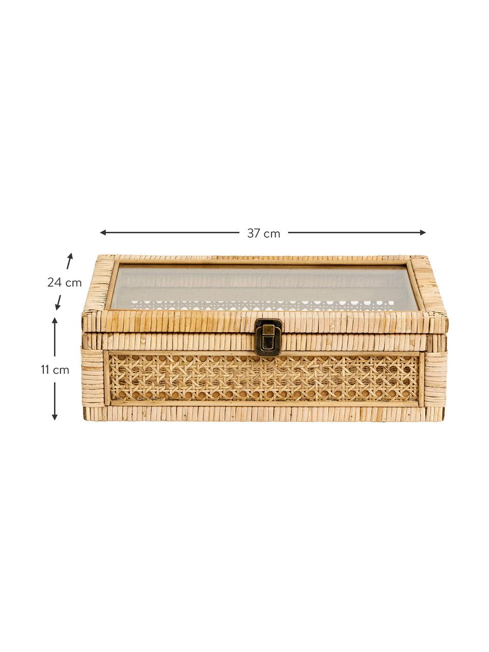 Caja Granell, Caja: bambú, Tapa: vidrio, Bambú, An 37 x Al 11 cm