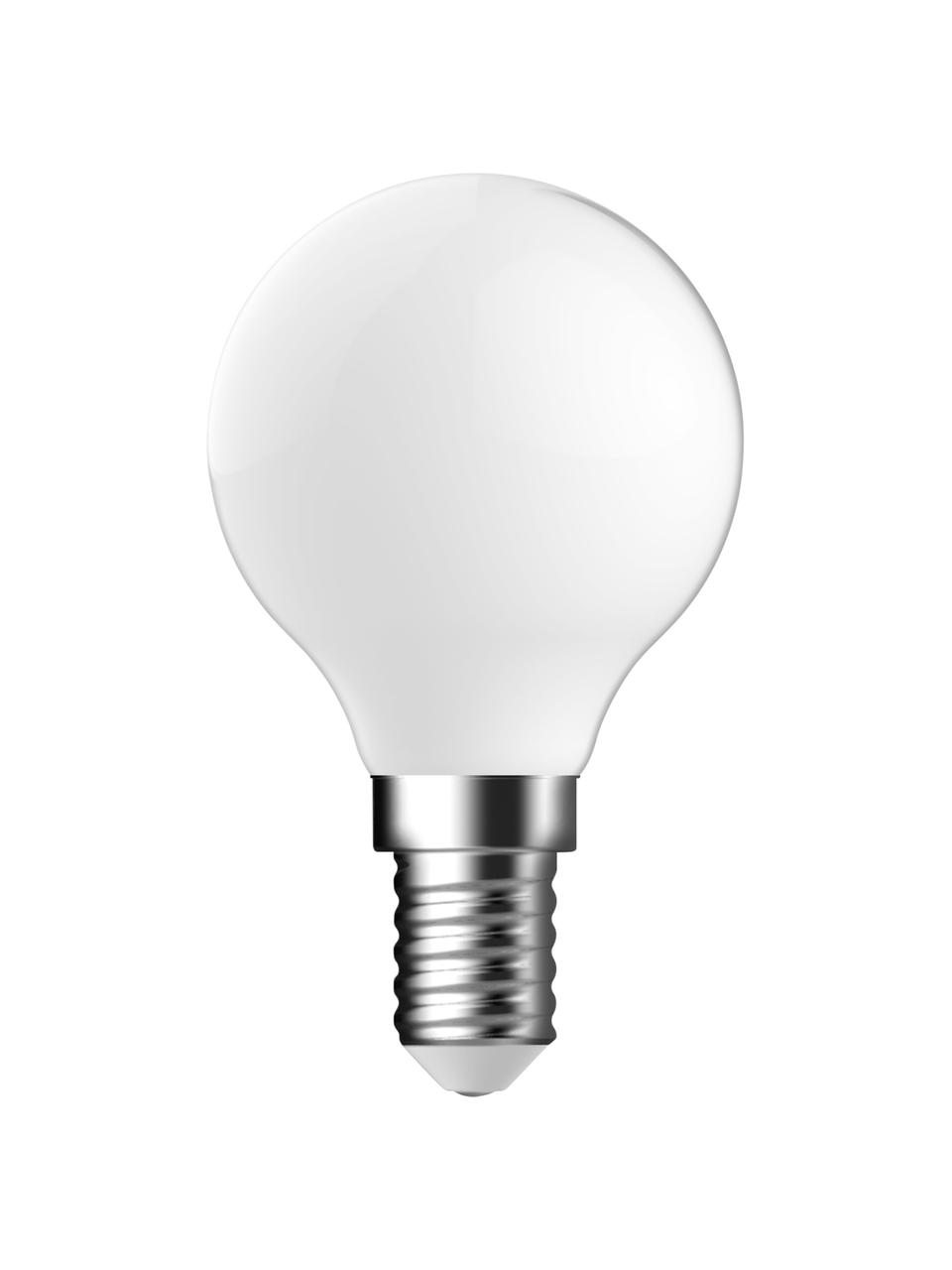 Lampadina E14, 470lm, bianco caldo, 1 pz, Paralume: vetro, Base lampadina: alluminio, Bianco, Ø 5 x Alt. 8 cm