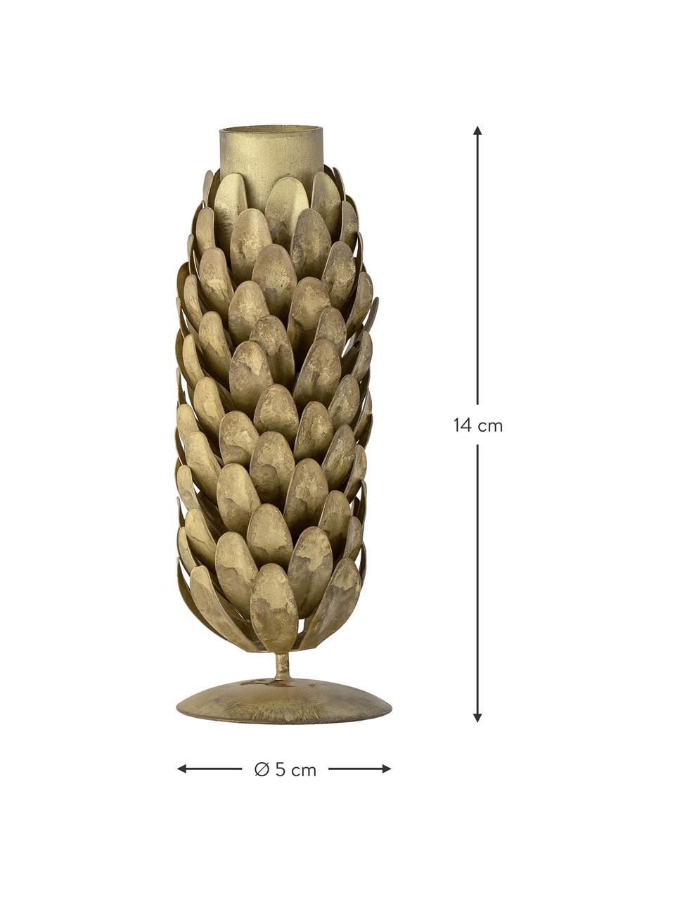 Candelabro Geraldine, Hierro recubierto, Latón, Ø 5 x Al 9 cm