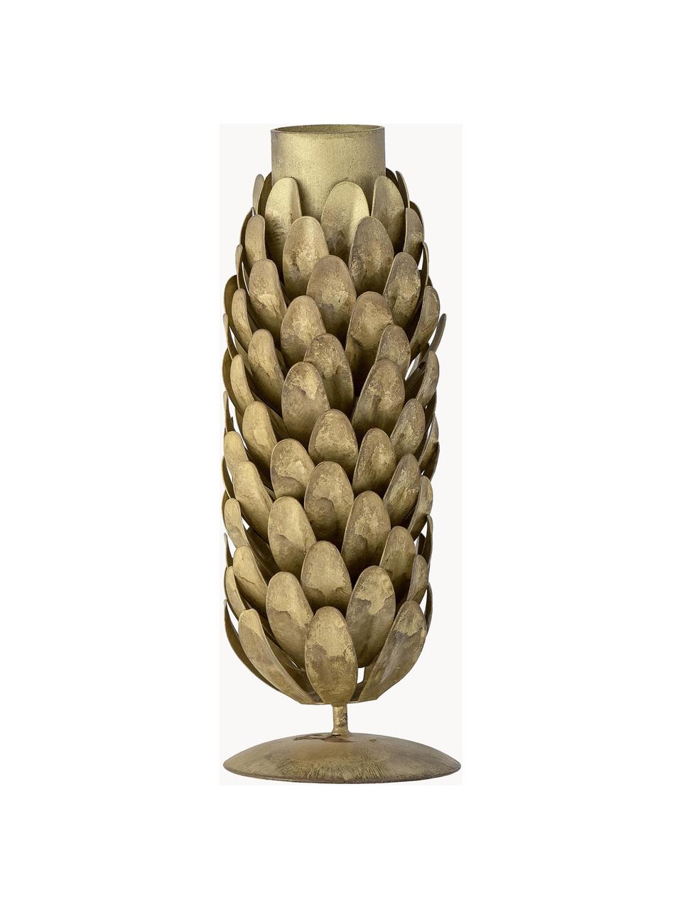 Świecznik Geraldine, Żelazo powlekane, Odcienie mosiądzu, Ø 5 x W 9 cm
