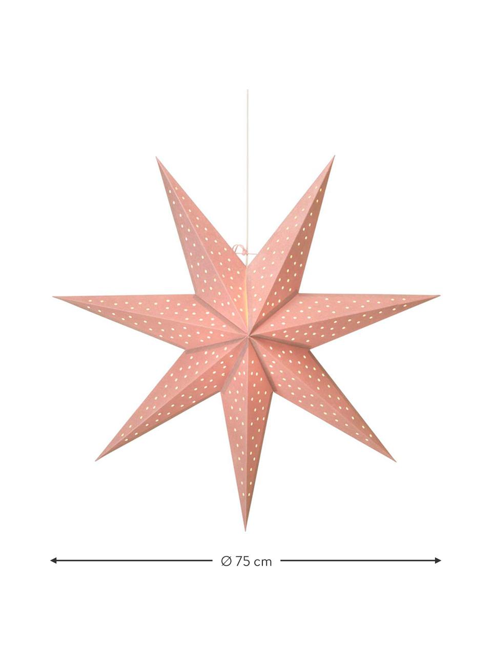 Estrella de Navidad Clara, Cable: plástico, Rosa, Ø 75 cm