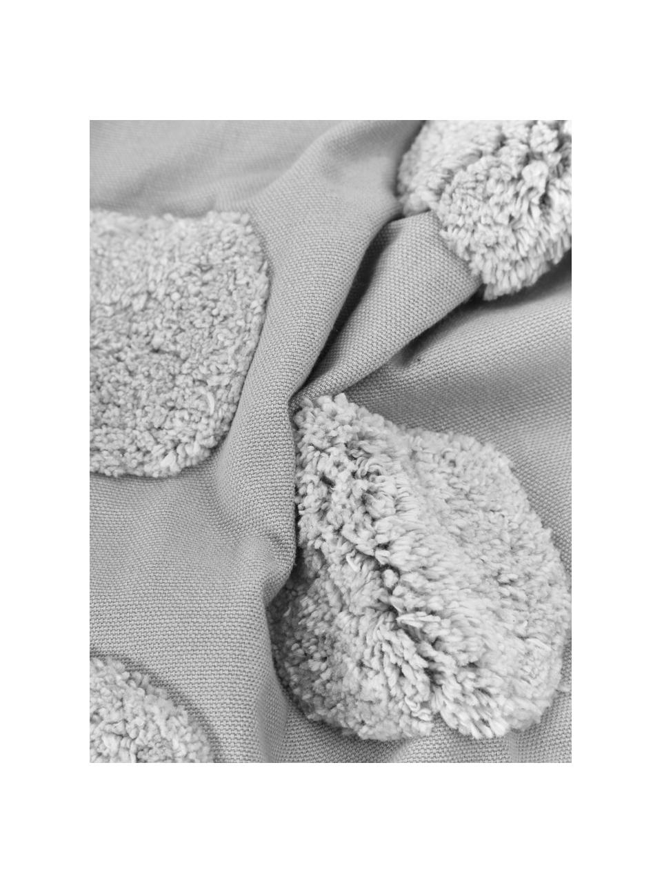 Kissenhülle Rowen mit getuftetem Muster, 100% Baumwolle, Grau, 50 x 50 cm