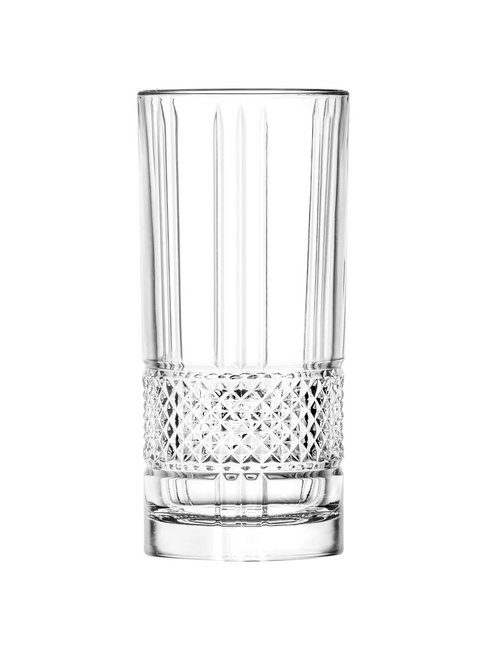 Křišťálová sklenice na long drink Brillante, 6 ks, Křišťál, Transparentní, Ø 7 cm, V 15 cm, 350 ml