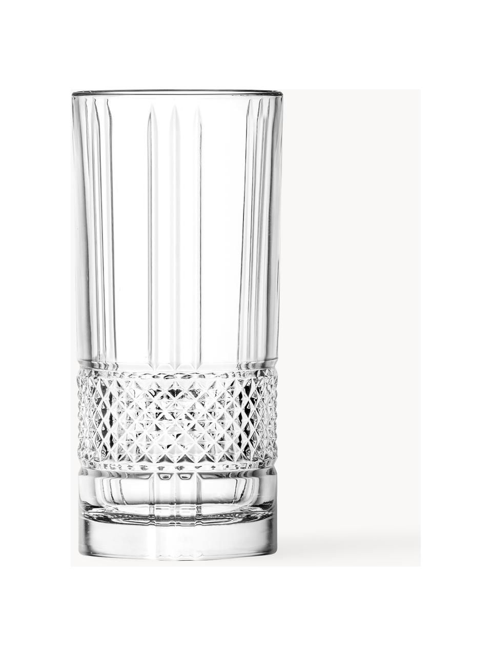 Krištáľové poháre na long drink Brillante, 6 ks, Krištáľové sklo

Vneste lesk krištáľového skla na váš jedálenský stôl! Sklo je výnimočne priehľadné a ťažké, čo znamená, že pôsobí hodnotne a zároveň dobre vyzerá. Navyše jemné tvary robia z každého kusu špeciálny kúsok, ktorý je praktický aj krásny., Priehľadná, Ø 7 x V 15 cm, 350 ml