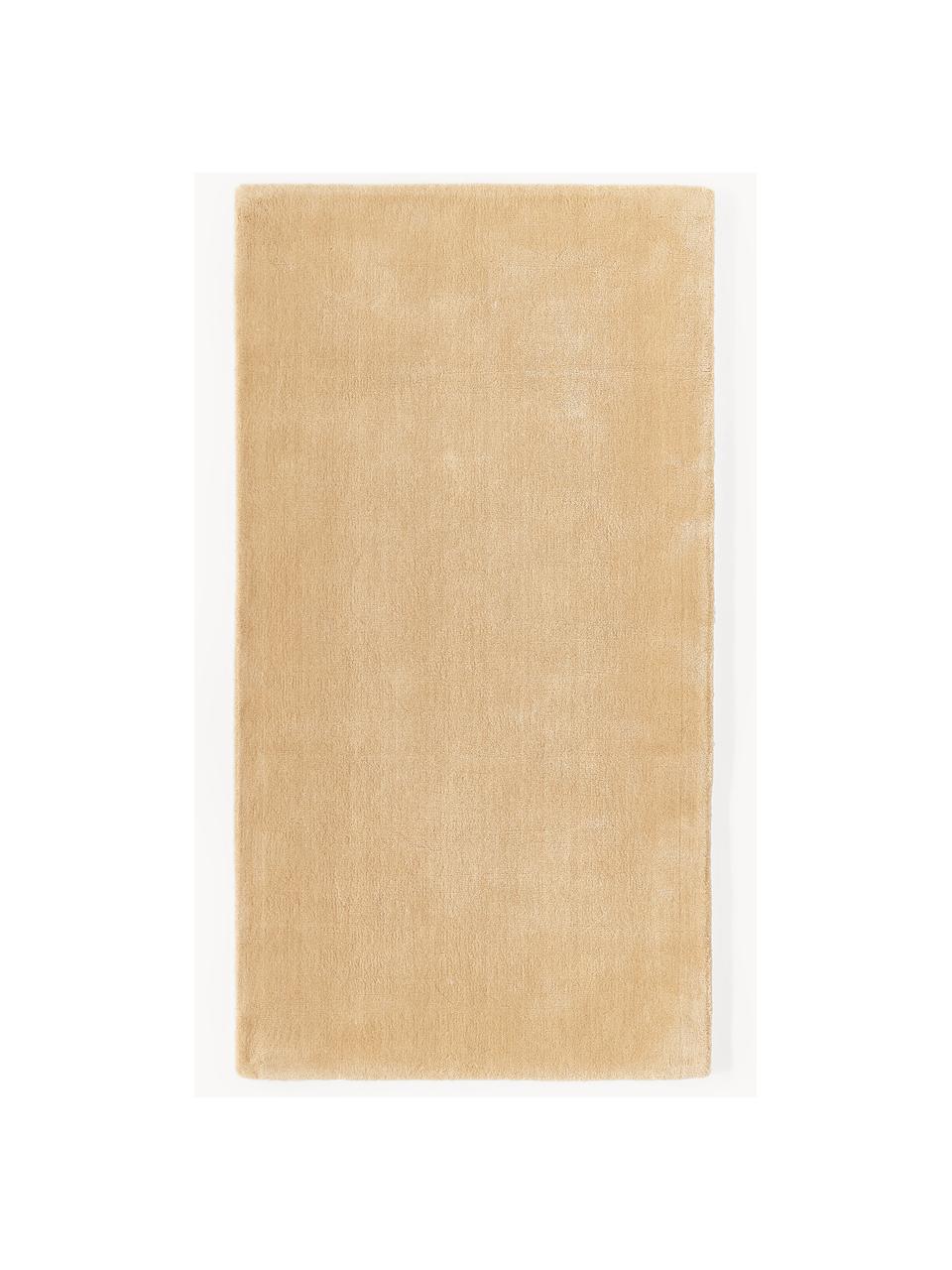 Handgewebter Wollteppich Zayne, Flor: 100 % Wolle, RWS-zertifiz, Hellbeige, B 80 x L 150 cm (Grösse XS)