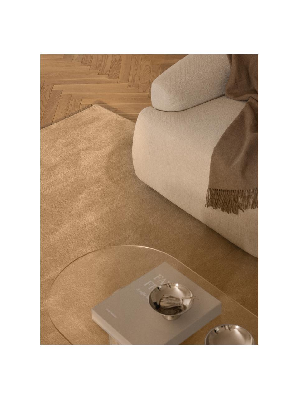 Handgewebter Wollteppich Zayne, Flor: 100 % Wolle, RWS-zertifiz, Hellbeige, B 80 x L 150 cm (Grösse XS)