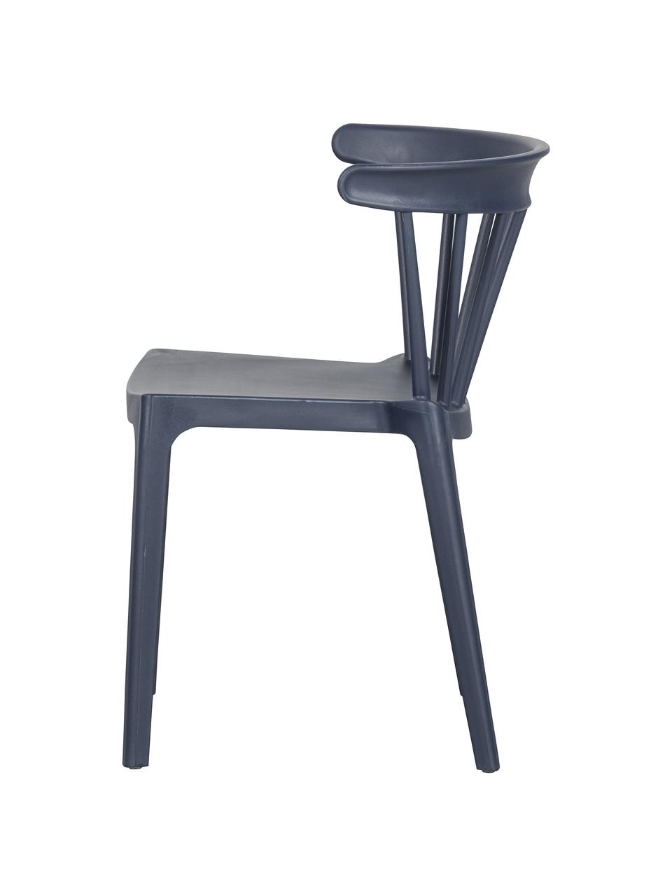 Stohovateľná záhradná stolička Bliss, Polypropylén, Modrá, Š 52 x H 53 cm