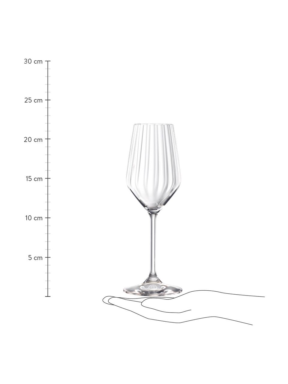 Kristall-Sektgläser Life Style, 4 Stück, Kristallglas, Transparent, Ø 8 x H 22 cm, 310 ml