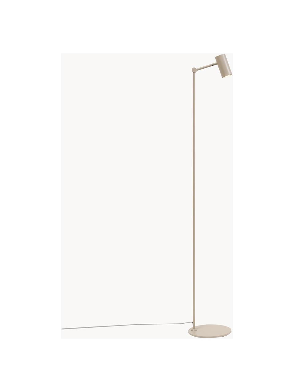 Lámpara de pie pequeña Montreux, Pantalla: metal recubierto, Cable: cubierto en tela, Beige claro, Al 134 cm