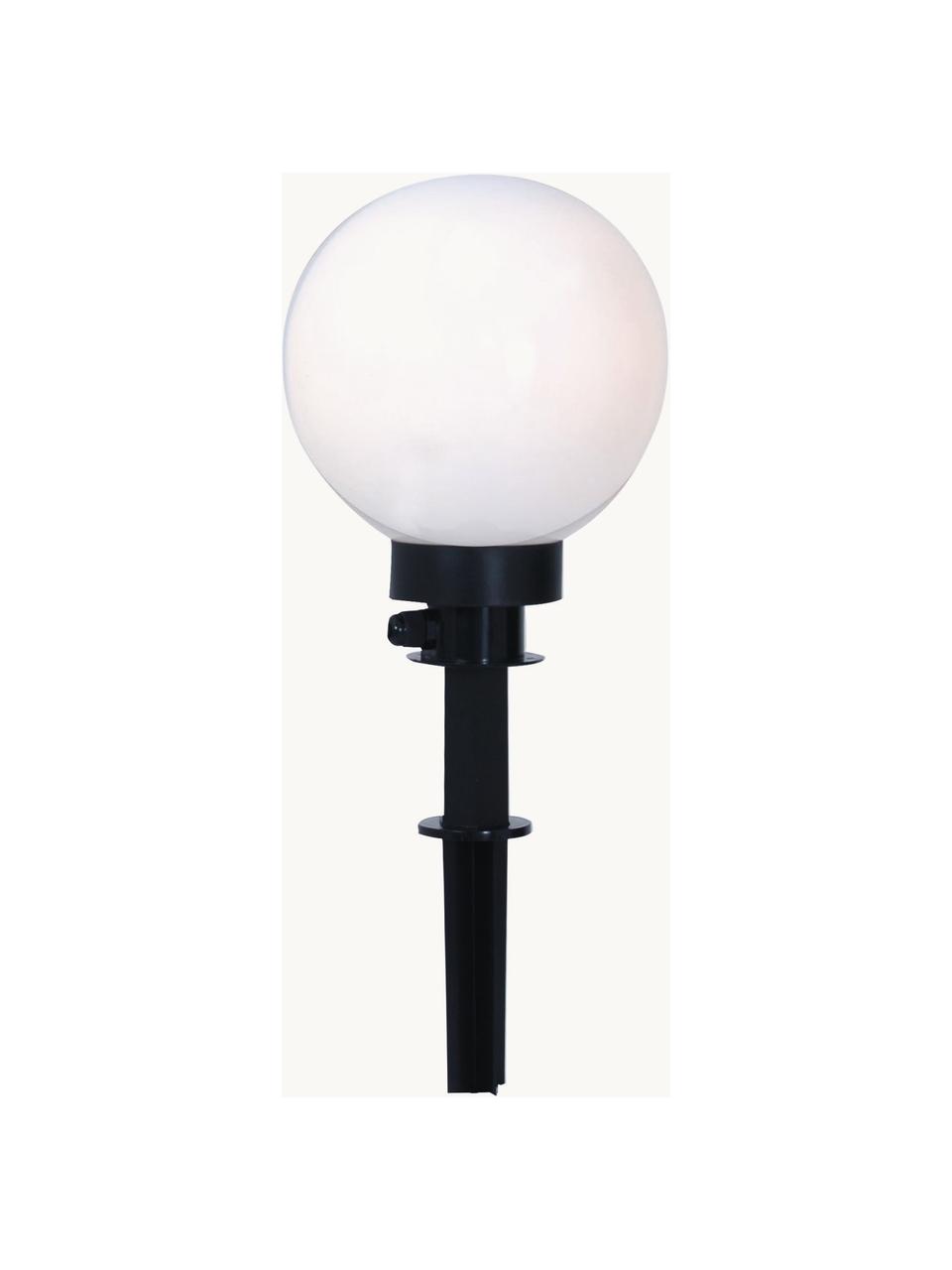 Lámpara de pie Ball, con enchufe, Lámpara: vidrio acrílico, Cable: plástico, Blanco, negro, Ø 20 x Al 64 cm