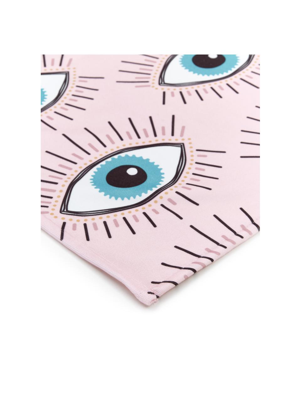 Leichtes Strandtuch Eyes mit Augenmotiven, 55 % Polyester, 45 % Baumwolle
Sehr leichte Qualität, 340 g/m², Rosa, Bunt, B 70 x L 150 cm