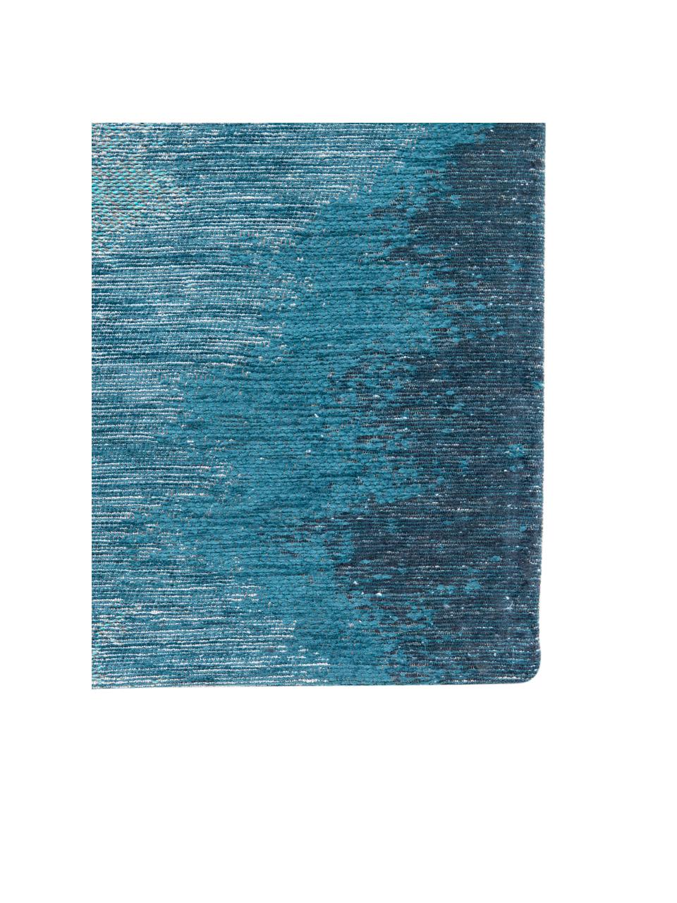 Alfombra con estampado abstracto Iode, 100% poliéster, Tonos azul petróleo, An 80 x L 150 cm (Tamaño XS)