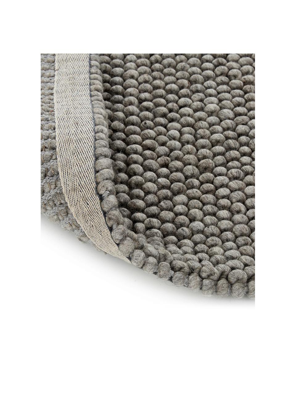 Alfombra artesanal de lana Lovisa, Parte superior: 60% lana, 40% viscosa, Reverso: 100% algodón Las alfombra, Gris plata, An 120 x L 170 cm (Tamaño S)