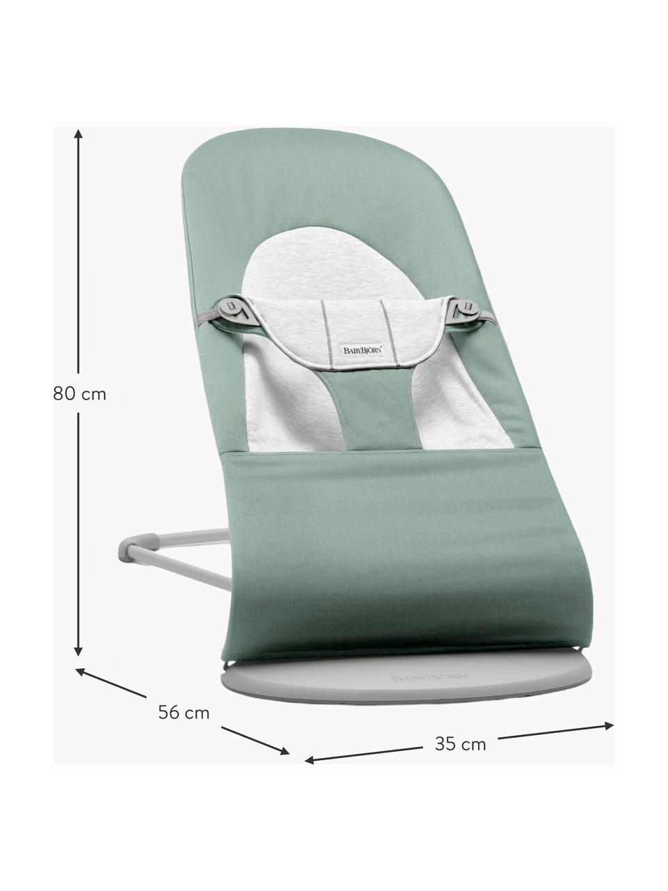 Seggiolino Balance Soft, Struttura: 79% metallo, 21% plastica, Verde salvia, grigio chiaro, Larg. 35 x Prof. 56 cm