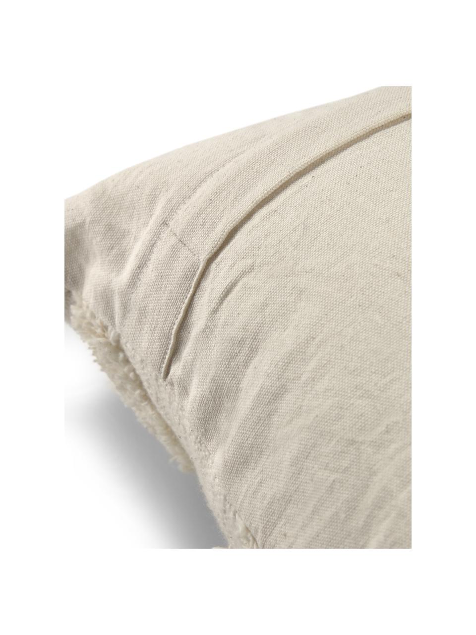 Kissenhülle Xayoxhira mit getuftetem Hoch-Tief-Muster, 100% Baumwolle, Beige, B 45 x L 45 cm