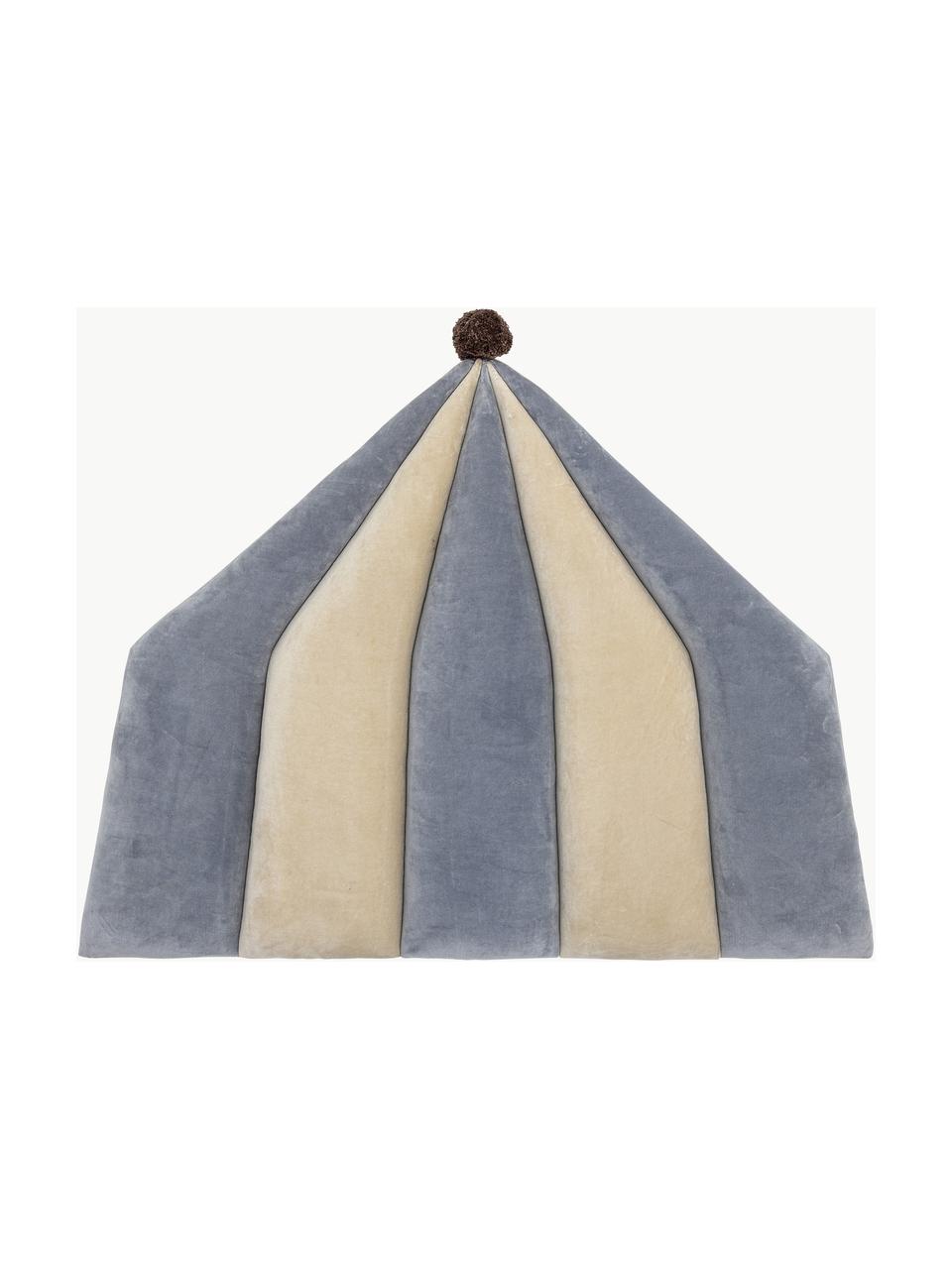 Tête de lit Carley, Gris-bleu, beige clair, larg. 90 x haut. 68 cm