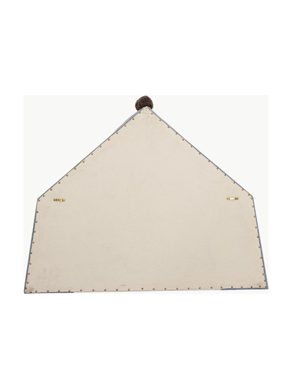 Tête de lit Carley, Gris-bleu, beige clair, larg. 90 x haut. 68 cm