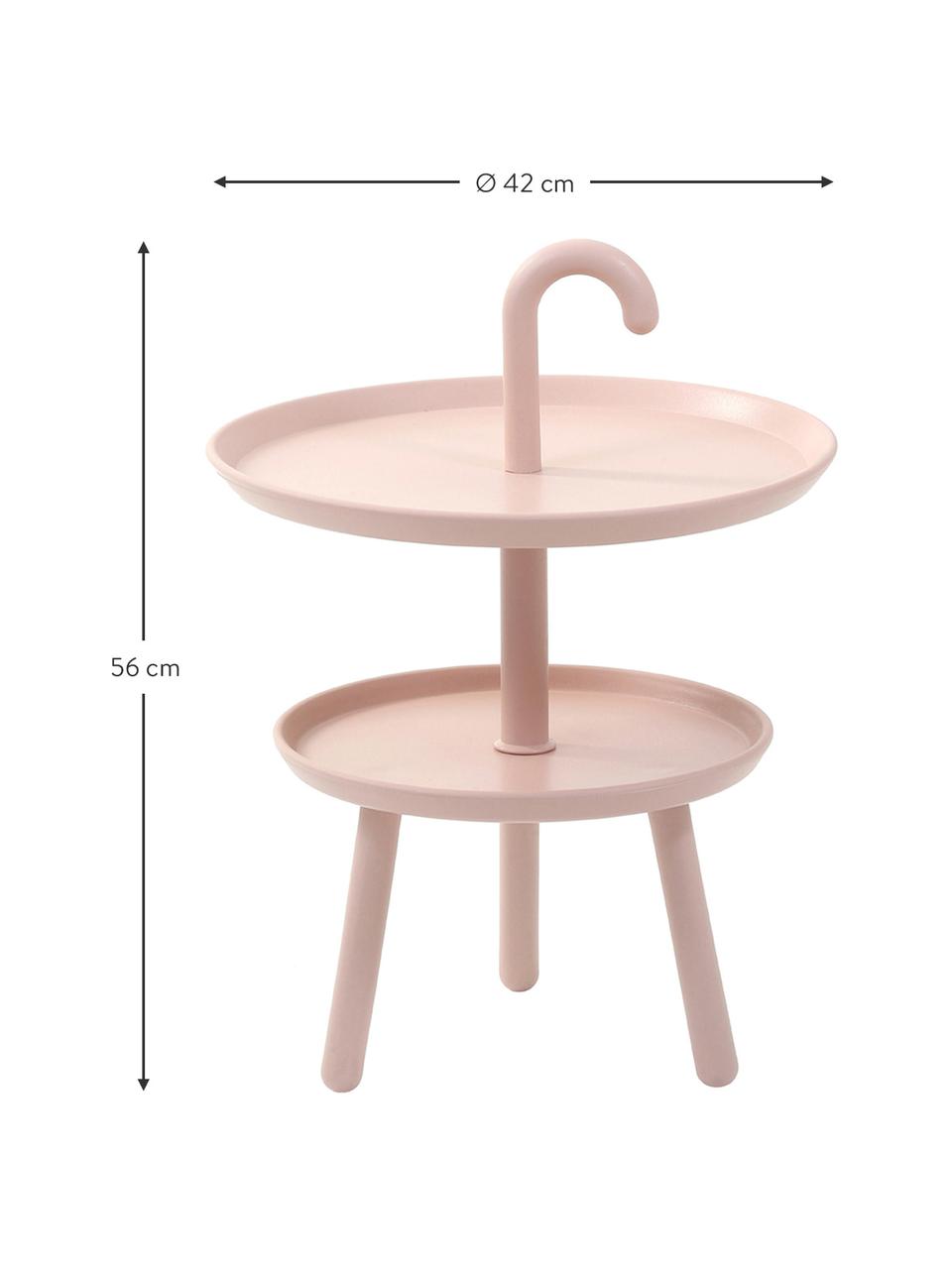 Malý odkládací stolek z umělé hmoty Rodi, Růžová