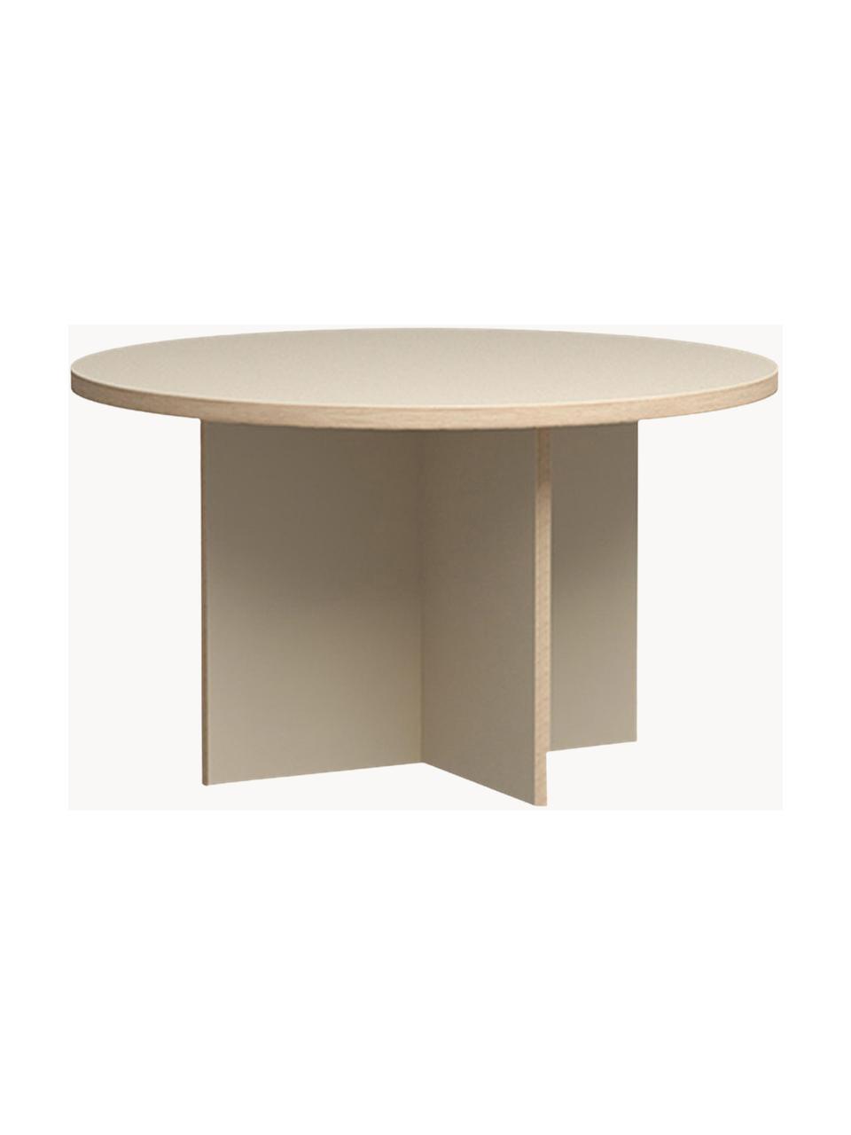 Kulatý jídelní stůl Cirkel, Ø 129 cm, Béžová, Ø 129 cm